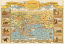 Vintage Map of San Diego, California 1935