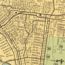 Vintage Map of San Diego, California 1935