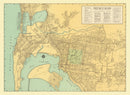 Vintage Map of San Diego, California 1935