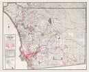 Vintage Map of San Diego County, California 1935