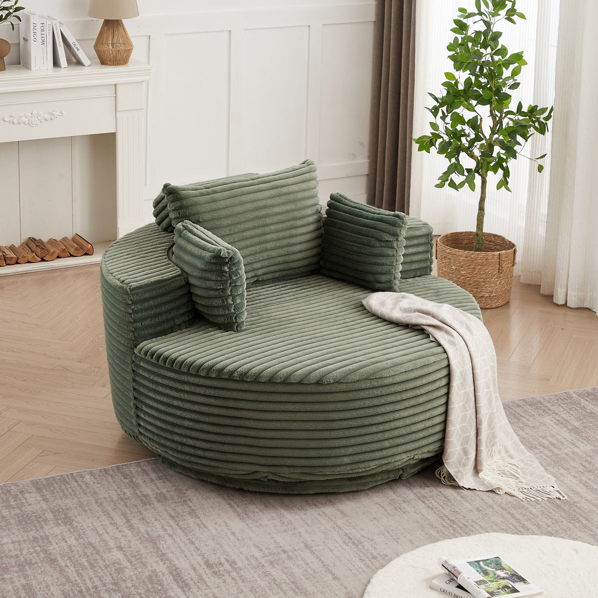 Swivel Chair With 360° Rotation For Living Room, photo 24 of 40