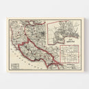 Vintage Map of Santa Cruz County, California 1914