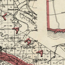 Vintage Map of Santa Cruz County, California 1914
