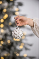 Christmas Ball Ornaments, Decorative Hanging Ball Christmas Tree Ornaments, For Holiday Party Decorations (Set of 12) - White by HouseOfZazla