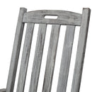 Wooden Oversized Porch Rocker Chair With Wide Seat and Tall Backrest