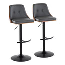 Gianna - Mid Century Modern Adjustable Barstool, Swivel With Rounded T Footrest (Set of 2) by HouseOfZazla