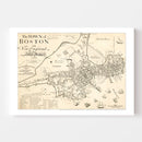 Vintage Map of Boston, Massachusetts 1835