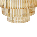 D5.9x6.7' Tiered Geometric Amber Luster Clear Vase, Set of 2 by HouseOfZazla