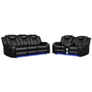 Benz - Power Recliner Set With LED Lighting And USB Charging by HouseOfZazla