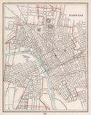 Vintage Map of Nashville, Tennessee 1901