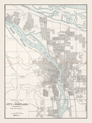 Vintage Map of Portland, Oregon 1901
