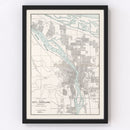 Vintage Map of Portland, Oregon 1901