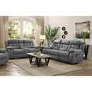 Orson - 2 Piece Reclining Living Room Set In Microfiber With Manual Reclining And Storage Features - Gray by HouseOfZazla