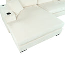 Mirod Large Sectional Sofa with Thick Cushions, and Built-in Cup Holders & Charging Ports