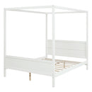 Canopy Platform Bed With Headboard And Footboard, Slat Support Leg