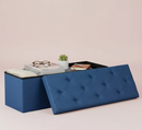 30/43" Folding Storage Ottoman Bench Heavy Duty Padded Seat Multi Size - Color by 2Dropme