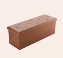 30/43" Folding Storage Ottoman Bench Heavy Duty Padded Seat Multi Size - Color by 2Dropme