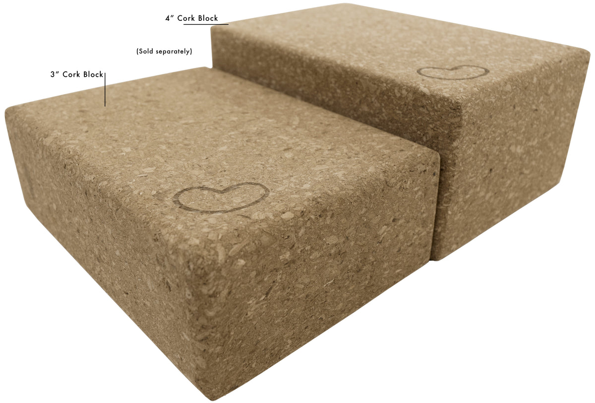 Cork Yoga Block or set - Earth Friendly sturdy cork wood, beveled edges easy grip, photo 3 of 7