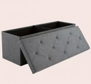30/43" Folding Storage Ottoman Bench Heavy Duty Padded Seat Multi Size - Color by 2Dropme