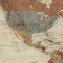 Push Pin Customize World Map Wall Canvas Print –