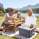 43 Quart Portable Hard Cooler with Cup Holders - Black by LJGDeals