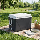 43 Quart Portable Hard Cooler with Cup Holders - Black by LJGDeals