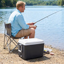 43 Quart Portable Hard Cooler with Cup Holders - Black by LJGDeals
