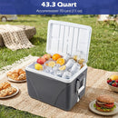 43 Quart Portable Hard Cooler with Cup Holders - Black by LJGDeals
