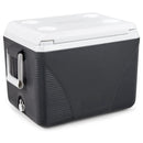43 Quart Portable Hard Cooler with Cup Holders - Black by DirectDeals