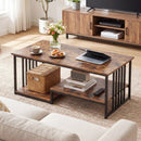 43.5" Coffee Table 2-Tier with Open Storage Shelf by LJGDeals