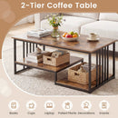 43.5" Coffee Table 2-Tier with Open Storage Shelf by LJGDeals