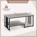 43.5" Coffee Table 2-Tier with Open Storage Shelf by LJGDeals