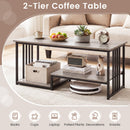43.5" Coffee Table 2-Tier with Open Storage Shelf by DirectDeals