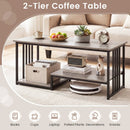 43.5" Coffee Table 2-Tier with Open Storage Shelf by LJGDeals