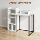 43.5" Computer Desk with Charging Station and Ergonomic Monitor Stand-White by LJGDeals