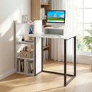 43.5" Computer Desk with Charging Station and Ergonomic Monitor Stand-White by LJGDeals
