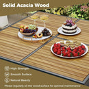 43.5 Inch 4-Person Square Patio Dining Table-Natural by LJGDeals