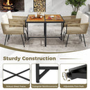 43.5 Inch 4-Person Square Patio Dining Table-Natural by LJGDeals