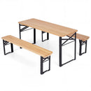 43.5 Inch Folding Kids Picnic Table & Bench Set No Assembly Wooden Toddler Table by LJGDeals