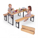 43.5 Inch Folding Kids Picnic Table & Bench Set No Assembly Wooden Toddler Table