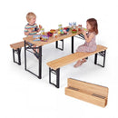 43.5 Inch Folding Kids Picnic Table & Bench Set No Assembly Wooden Toddler Table by LJGDeals