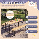 43.5 Inch Folding Kids Picnic Table & Bench Set No Assembly Wooden Toddler Table by LJGDeals
