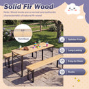 43.5 Inch Folding Kids Picnic Table & Bench Set No Assembly Wooden Toddler Table