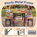 43.5 Inch Folding Kids Picnic Table & Bench Set No Assembly Wooden Toddler Table by LJGDeals