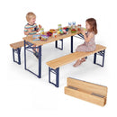 43.5 Inch Folding Kids Picnic Table & Bench Set No Assembly Wooden Toddler Table by LJGDeals
