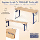 43.5 Inch Folding Kids Picnic Table & Bench Set No Assembly Wooden Toddler Table by LJGDeals