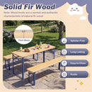 43.5 Inch Folding Kids Picnic Table & Bench Set No Assembly Wooden Toddler Table by LJGDeals