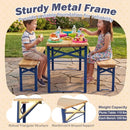 43.5 Inch Folding Kids Picnic Table & Bench Set No Assembly Wooden Toddler Table by LJGDeals