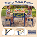 43.5 Inch Folding Kids Picnic Table & Bench Set No Assembly Wooden Toddler Table