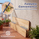 43.5 Inch Folding Kids Picnic Table & Bench Set No Assembly Wooden Toddler Table